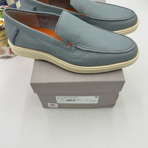 Men's Santoni leather loafers size 7.5 US made in Italy - Picture 11 of 11